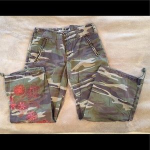 Express Camo Embroidered Ankle Pants